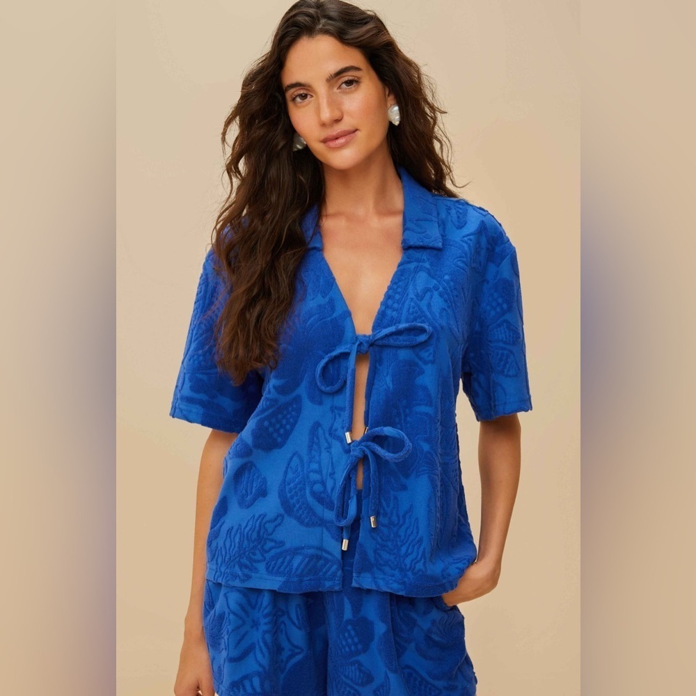 Farm Rio: Blue River Nature Towel Shirt
